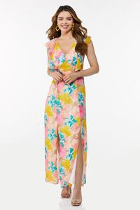 Petite Bright Floral Maxi Dress
